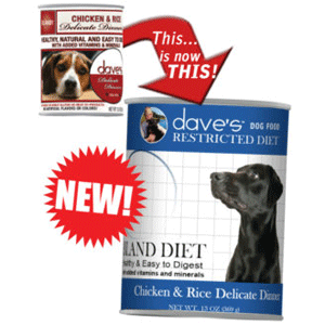 Daves Restricted Diet Chicken & Rice Canned Dog Food 13oz 12 Case Daves, daves, pet food, Restricted Diet, Chicken, Rice, Canned, Dog Food